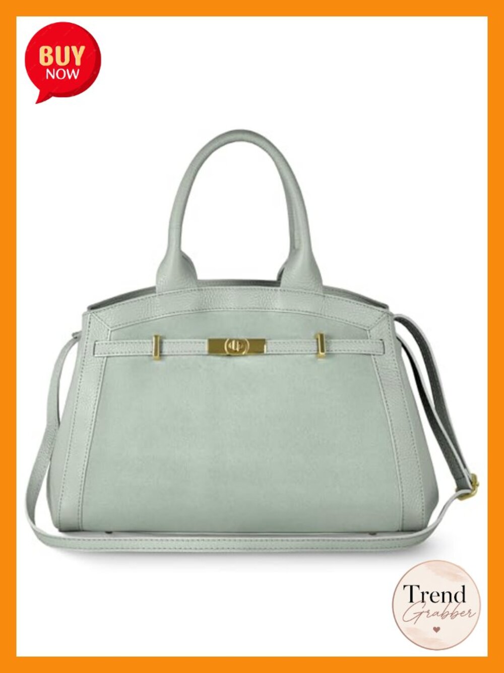 Italian Genuine Suede & Leather Satchel Handbag with Adjustable Strap